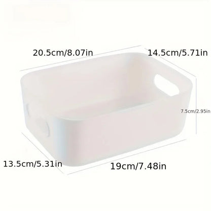 5pcs Stackable Storage Box Set,Rectangular Plastic Organizer Containers,Durable, Reusable,for Kitchen,Bathroom,Dorm Essentials