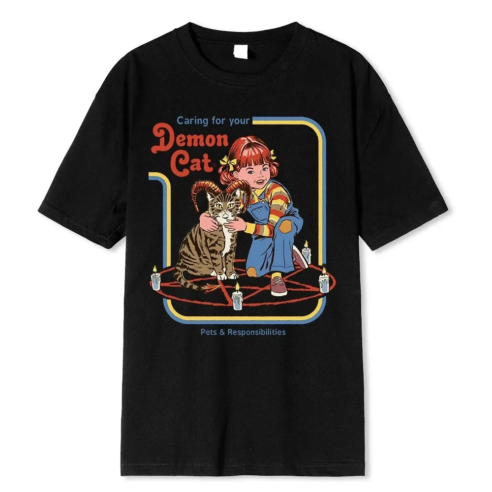 Horror Comic Series Sell Your Soul Economics For Children Men Tshirts T Shirts Loose Tee Clothing Street T-Shirt