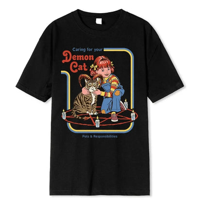 Horror Comic Series Sell Your Soul Economics For Children Men Tshirts T Shirts Loose Tee Clothing Street T-Shirt