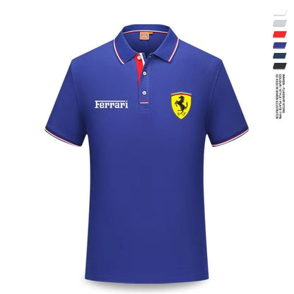 For Ferrari F430 Stradale 458 488 612 F12 High Quality F1 Racing Team Sport Training Short-sleeved Summer Men Women POLO T-shirt