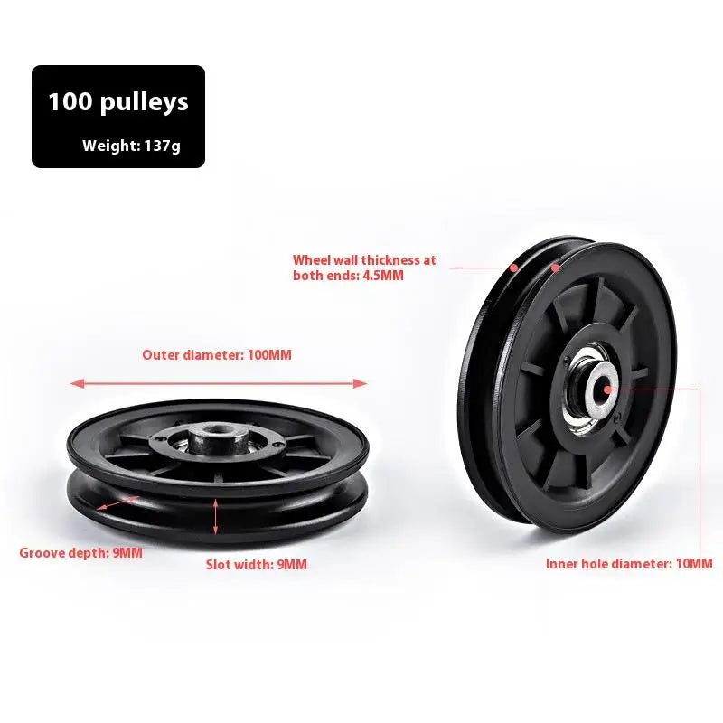 50-160MM Universal Gym Bearing Pulley Nylon Wheel Cable Fitness Equipment