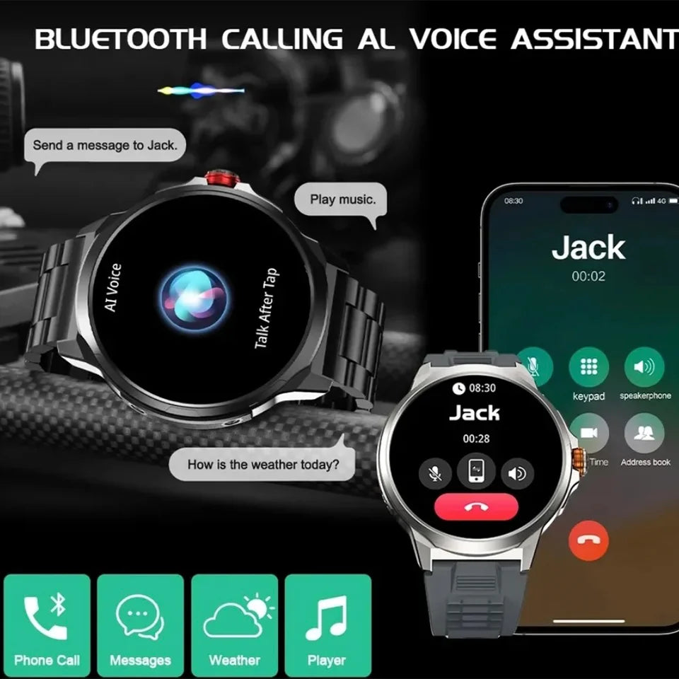[New 2026] SK50 NFC 1.93 inch Smart Watch Ultra HD AMOLED Display Voice Calling 100+ Sports Modes 24H Health Monitor Smartwatch