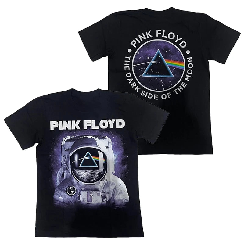 Pink Floyd Print T-shirt Men Women Cotton Hip Hop Oversized Tshirt Short Sleeve T Shirt Streetwear Tops Tee