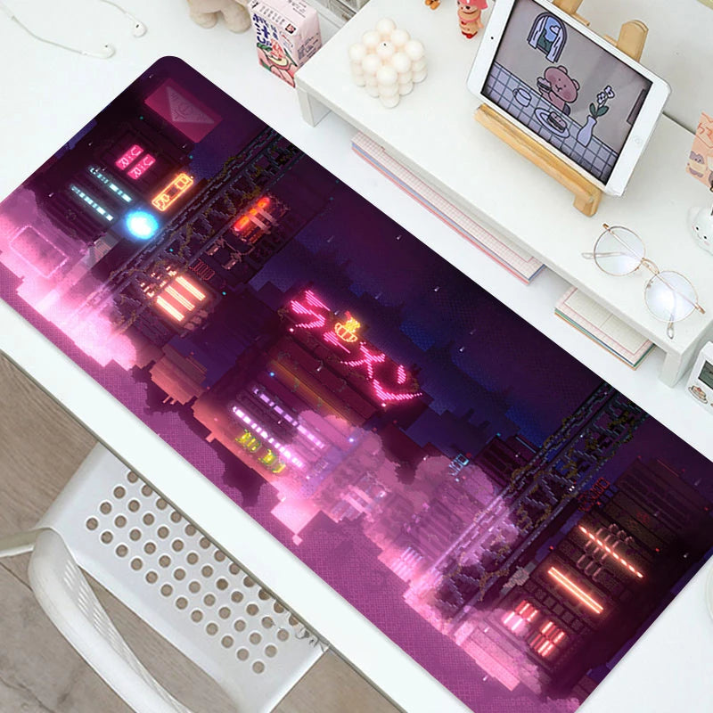 City Street Print Art Gaming MousePad Computer Laptop Gamer Table Mats Anti Slip Soft Mouse Pads for Home Office Accessories