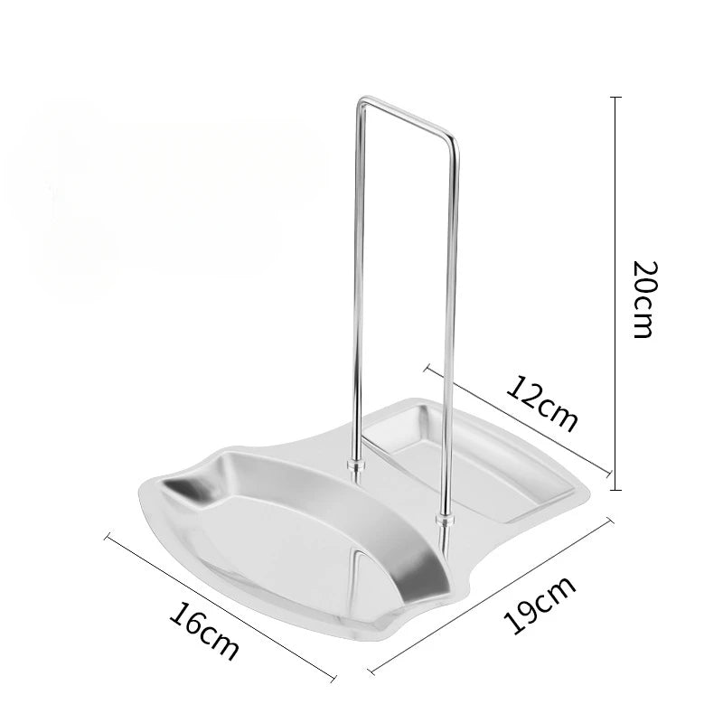 Stainless Steel Detachable Pot Lid Rack, Multifunctional Kitchen Utensil Holder for Spatula & Spoon, Pan Cover Storage Shelf