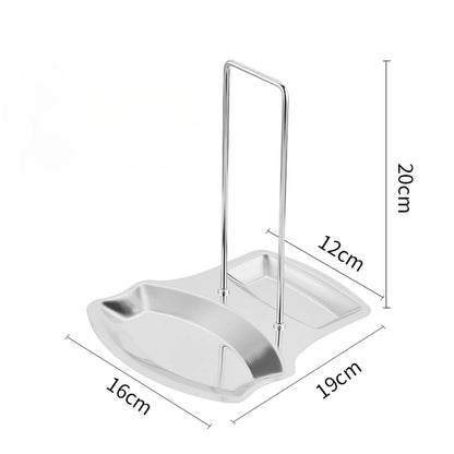 Stainless Steel Detachable Pot Lid Rack, Multifunctional Kitchen Utensil Holder for Spatula & Spoon, Pan Cover Storage Shelf