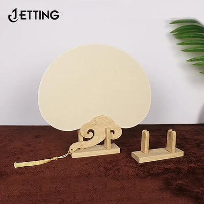 Chinese Durable Base Bamboo Folding Hand Fan Display Stand Folding Hand Fan Stand Display Holder Home Decoration