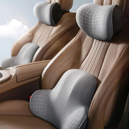 Car Neck Pillow Memory Foam Protective Lumbar Back Support Breathable Car Headrest Cushion Relieve Stress Car Seat Pillow