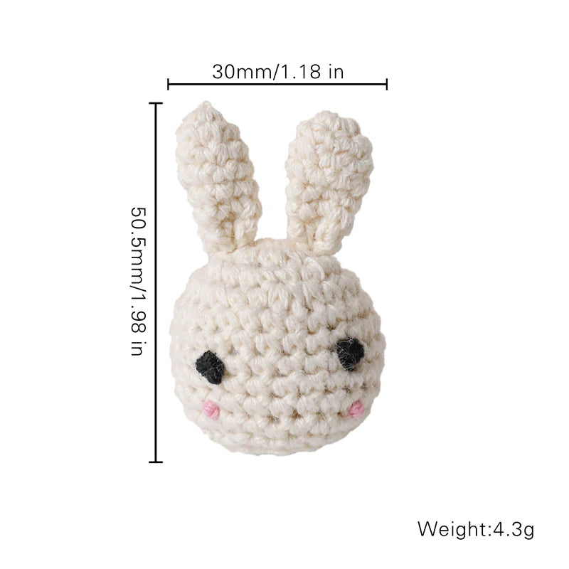 1pc Baby Teether Music Rattles for Kids Animal Crochet Rattle Elephant Giraffe Ring Wooden Babies Gym Montessori Children's Toys