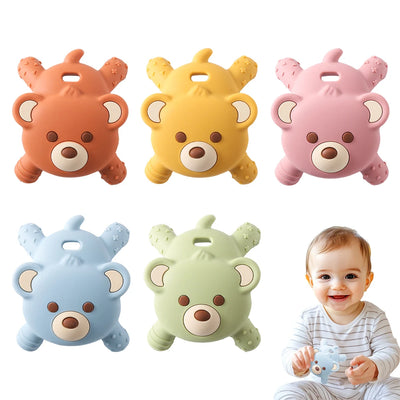 Silicone Cartoon Teether Baby  Bear Teeth Grinding Rod Anti-eating Hand Tooth Care Accessories Baby Soothing Product Baby Gifts