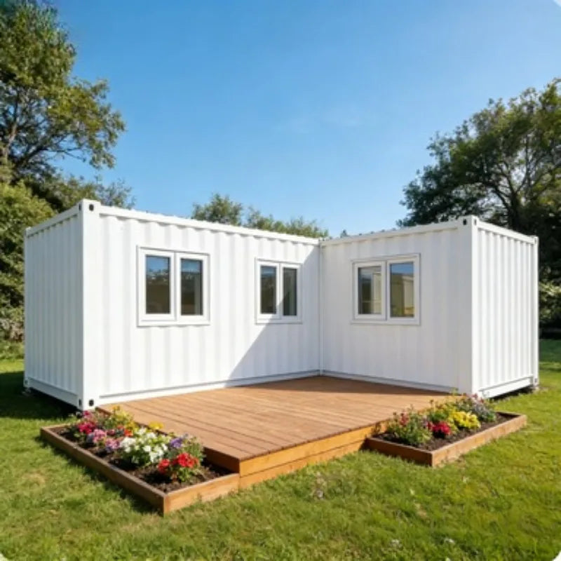 Prefabricated Houses Housing20Ft Expandable Container House Steel Van House Design with 40X40for Bedroom Mobile Modular Home