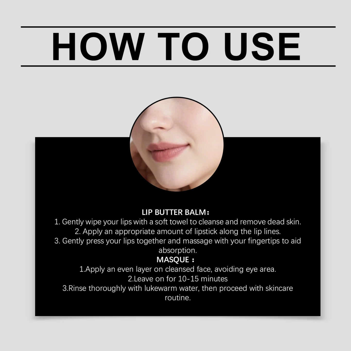 HOYGI Face Mask and Lip Balm Set Nourishing Repair Exfoliating Lip Care Deep Hydration Moisturizing Soothing Firming Facial Mask