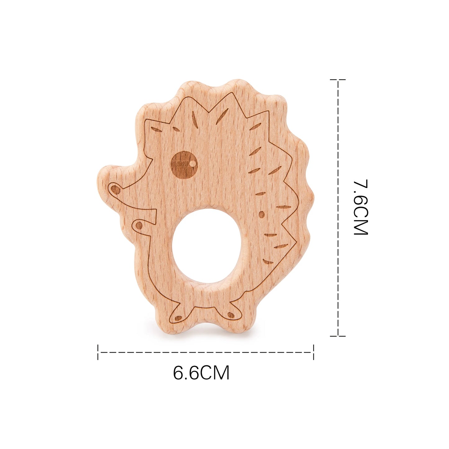 10pc Baby Wooden Teether Beech Bee Pacifier Teeth Pendant Wooden Baby Gym Toys Montessori Animals Baby Products Newborn Gift Kid