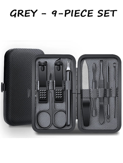 7/8/9pcs Manicure set Men Personal Care Tools Accessories Finger and Toe Nail Clippers Kit Professional Manicure Pedicure Kit