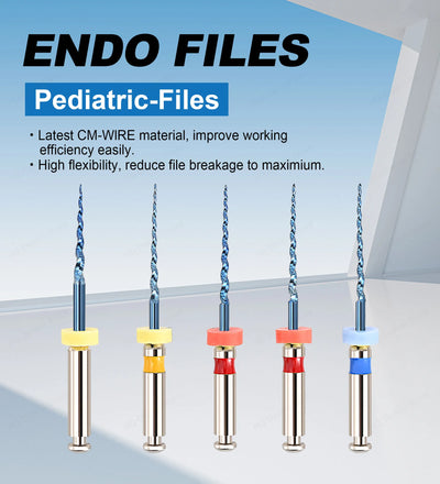 Dental Niti Heat Activation Files Pediatric Files For Children Root Canal Treatment 16mm Baby Files