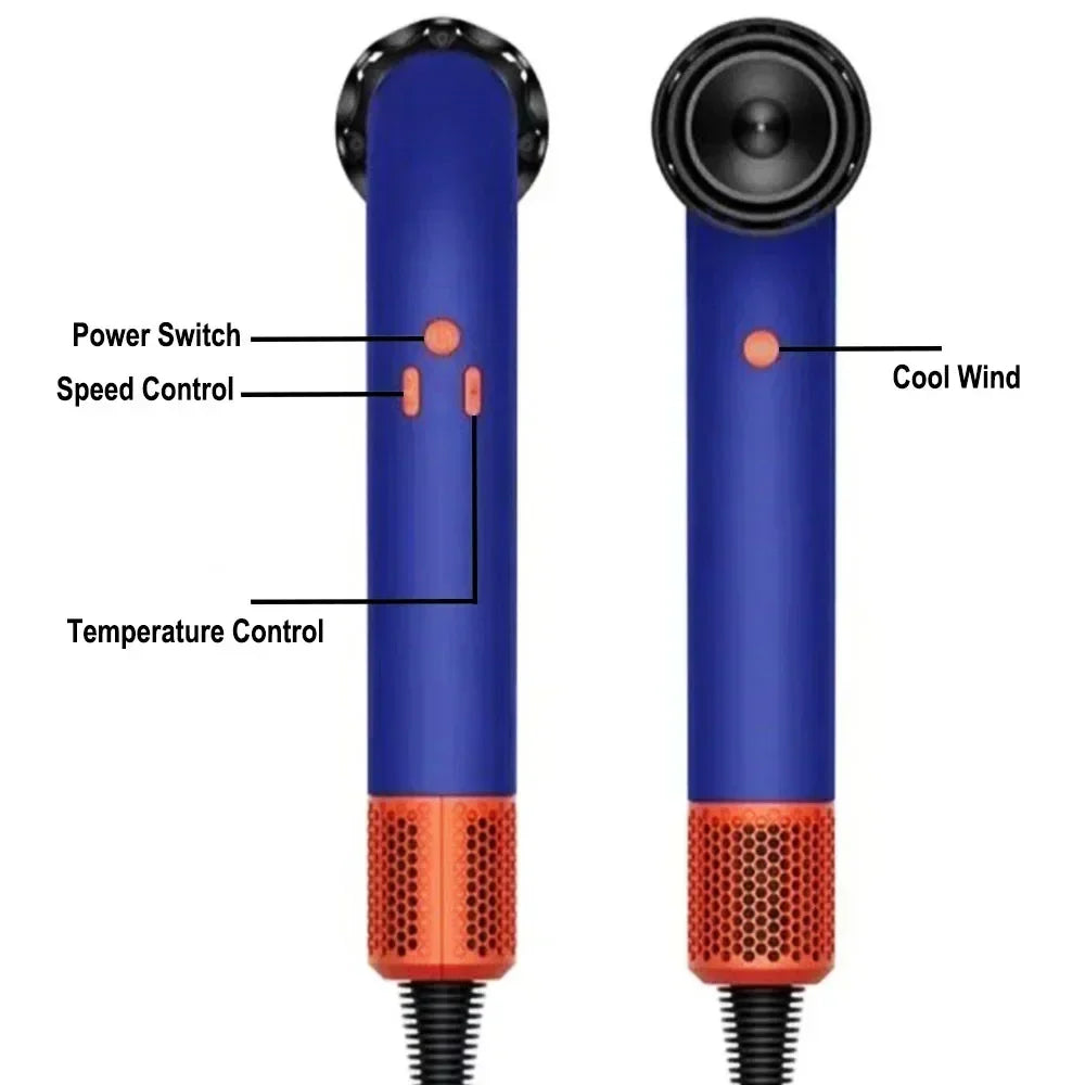 New High Speed Negative Ion Hair Dryer with Bend Tube Nozzle Quick Drying for Household Travel hairdryer home appliance 5 in 1