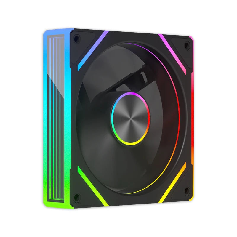 Power Train PRISM 8 PRO Computer Case Fan 120mm ARGB 4Pin PWM Quiet CPU Cooling Fan 12V Large Air Volume 56.8CFM/600-1500RPM