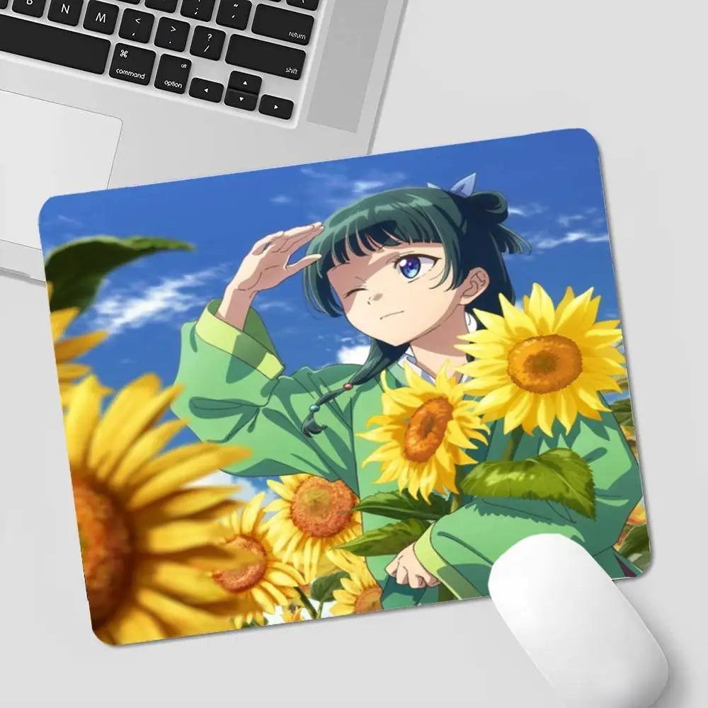 T-The Apothecary Diaries Small Office Computer Desk Mat Table Keyboard Big Mouse Pad Laptop Cushion Non-slip Deskpad Home Decor