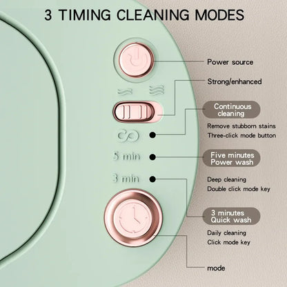 USB Rechargeable High-Frequency Ultrasonic Cleaner with Strength Adjustment And Timing Feature for Household Jewelry Cleaning