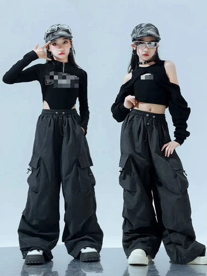 Teenage Girls Clothing Kids Clothes Casual Girls Pants Dance Wear Stage Costumes Jazz Dance Hip-hop Kids Pants Fashion Show