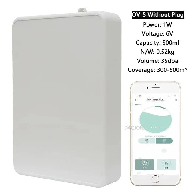 Smart Aroma Diffuser Wall Mounted Essential Oil Diffuser  APP Control Fragrance Diffuser Big Coverage Scent Machine Hotel Home