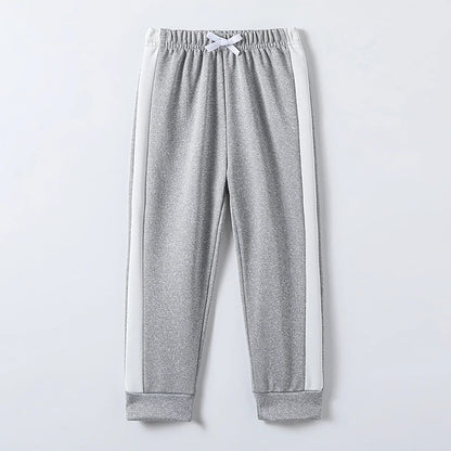 1/3 Piece Autumn And Winter Thin Children's Solid Color Splicing Casual Sports Sweatpants For Boys And Girls Fashionable Pants