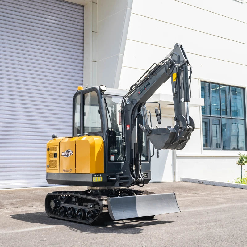 HW-26 China Mini Excavator Digger 2.5t Hydraulic Diesel Mini Excavator 2 ton  Agriculture Construction Excavator For Home Custom