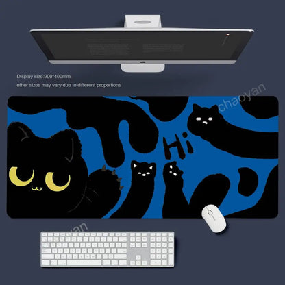 New line cute cat Mouse Pad Large Computer Office Game Table Mats XXL Rubber Anti-slip Gaming Keyboard Mousepads Long Desk Pads