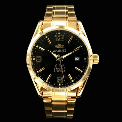 Orient Double Lion Classic Watch Series Men's Watch Stainless Steel Band Luxury Multi-Function Automatic Mechanical Tourbillon