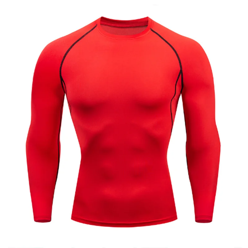 Compression Shirts Men's Rashguard Quick Dry Gym Fitness Shirts Spring Beach Surfing Athletic Sport Running Workout Tops Tees