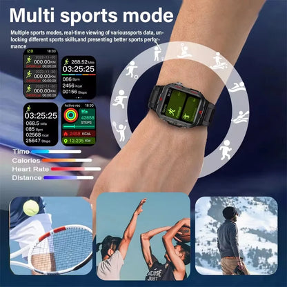 Smart Watch With Flashlight Function, Wireless Calls, Health Monitor，Message Reminders, Suitable For Iphone And Android Phones