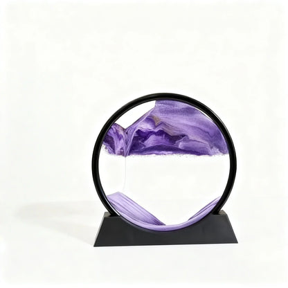 Office Home Decor 3D Extract Hourglass Quicksand Moving Sand Art Picture Round Glass Deep Sea Sandscape Craft Flowing Painting