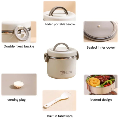 1100ml Bento Lunch Box Food Containers Thermal Jar Insulated Soup Cup Thermos Stainless Steel Keep Hot Lunch Boxes Thermo