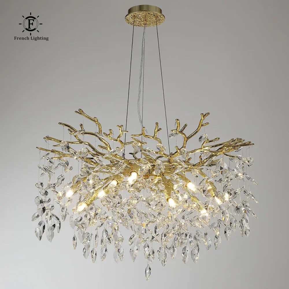 Modern Luxury Crystal Chandelier For Living Dining Room Bedroom High Quality Decoration Gold/Silver Indoor Lighting Fixtures