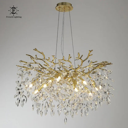 Modern Luxury Crystal Chandelier For Living Dining Room Bedroom High Quality Decoration Gold/Silver Indoor Lighting Fixtures