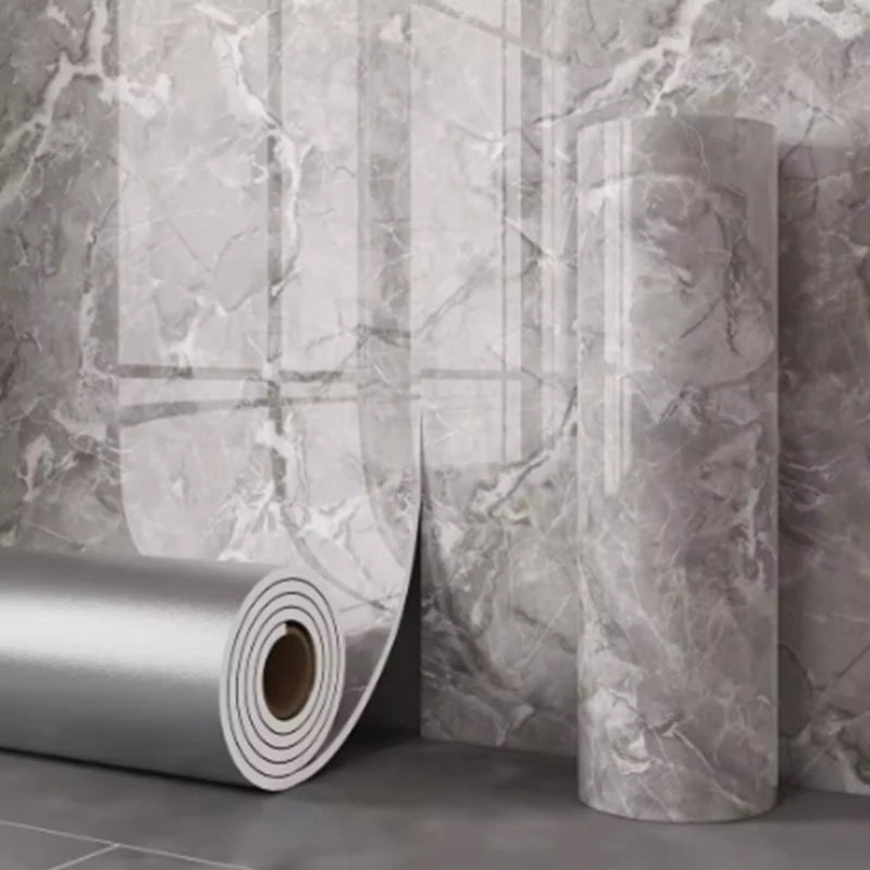 1 Roll Marble Thick Foam Bedroom Wallpaper Imitation Tile Self-Adhesive Bathroom Waterproof Wall Sticker Living Room Decoration