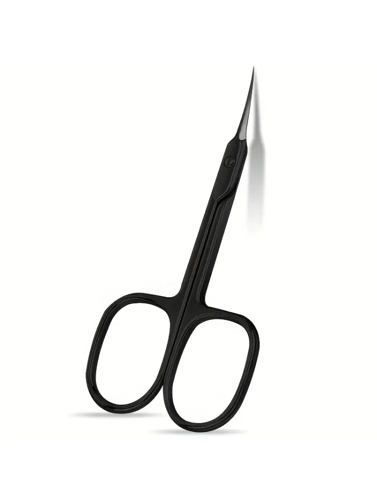 Curved Scissors  Multi-Purpose Stainless Steel Non-Slip Grip Scent-Free Shar Beauty Tool for Eyebrows Nails and Makeup Care