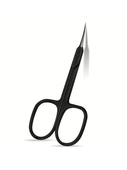 Curved Scissors  Multi-Purpose Stainless Steel Non-Slip Grip Scent-Free Shar Beauty Tool for Eyebrows Nails and Makeup Care