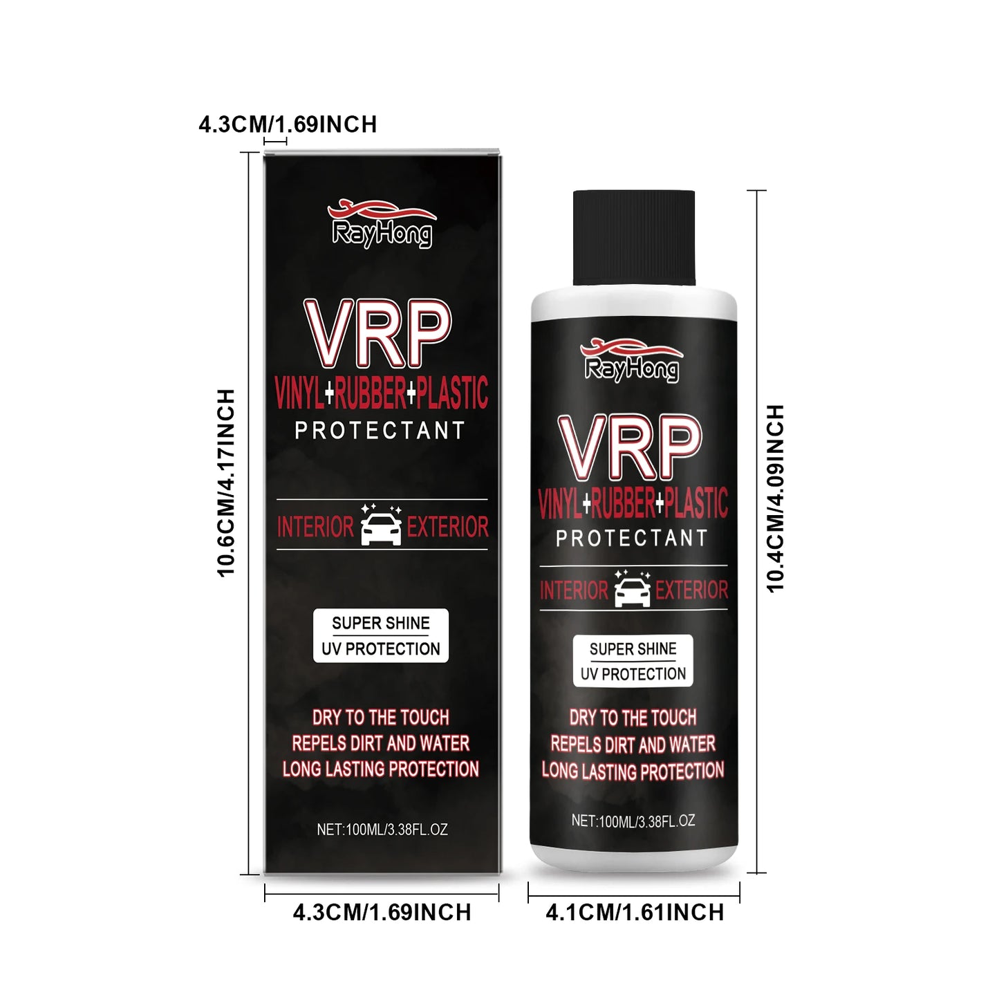 VRP Vinyl Rubber Plastic Refurbishment Agent Long Lasting Non-Greasy Super Shine Dressing for Tires Trim Back To Shiny Car Care