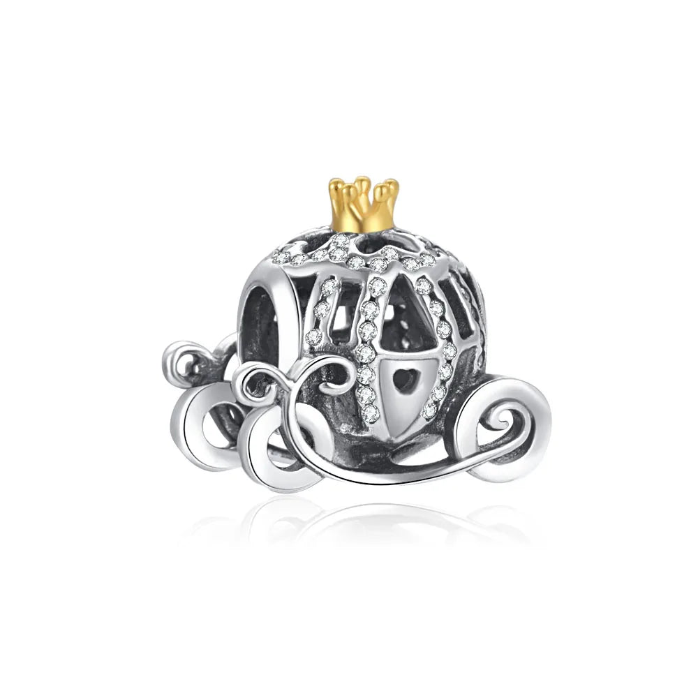 Hot Sell 925 Silver DIY Beads Jewelry Charms Bracelet Mickey Minnie Princess Christmas Stitch Robots Marvel Cute Miniso Disney