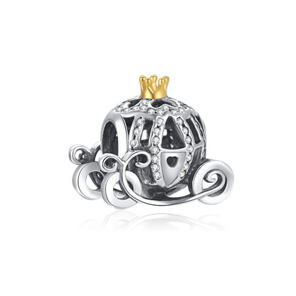 Hot Sell 925 Silver DIY Beads Jewelry Charms Bracelet Mickey Minnie Princess Christmas Stitch Robots Marvel Cute Miniso Disney