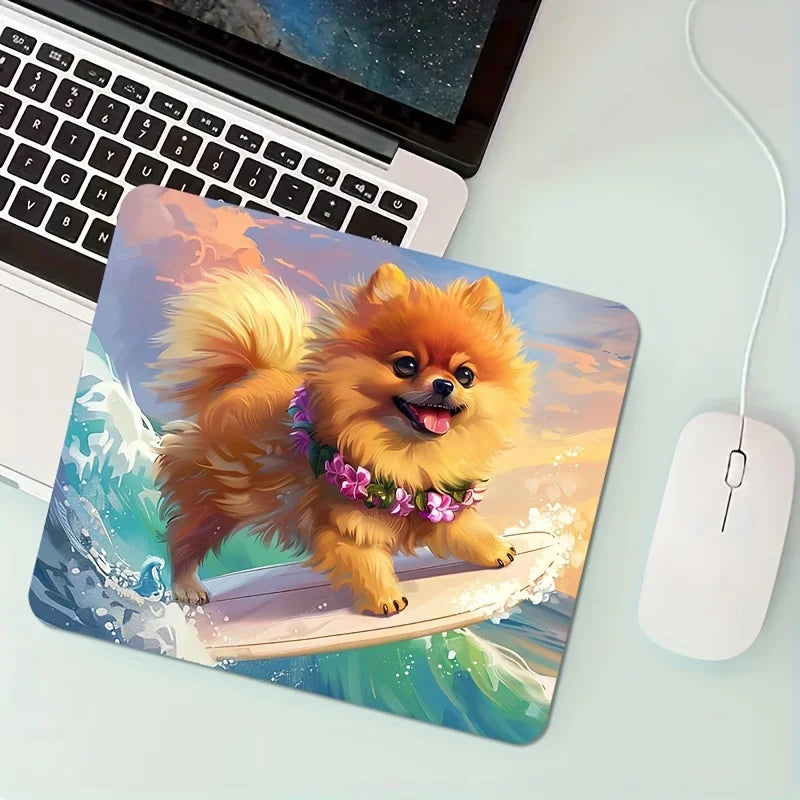 The cute doggy mouse pad is made of durable rubber and is suitable for use in both offices and homes as a computer accessory