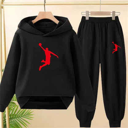 Children's Top and bottom Number 23 Basketball Hoodies Girls Boy age 3-12 Coat Casual Toddle Sweatshirr Hood autumn clothing