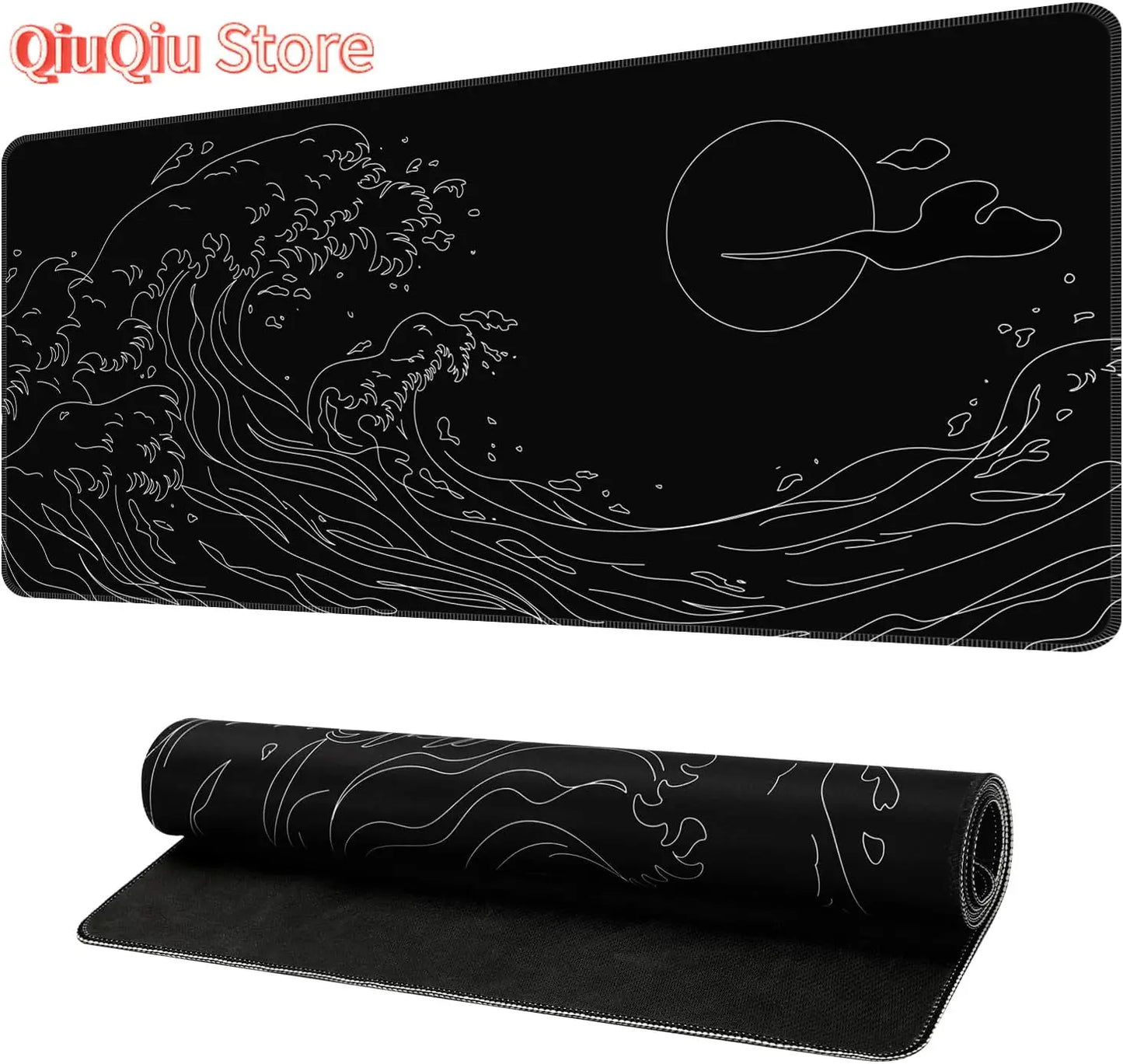XXL Mouse Pad Sea Wave Gaming Mouse Pad Waterproof Mousepad Extended Large Mouse Mat Desk Pad Laptop Desk Mat Office and Home