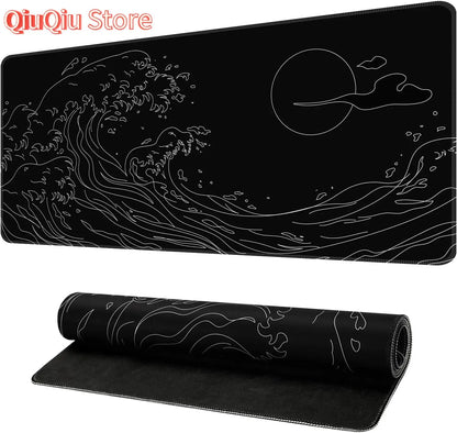 XXL Mouse Pad Sea Wave Gaming Mouse Pad Waterproof Mousepad Extended Large Mouse Mat Desk Pad Laptop Desk Mat Office and Home