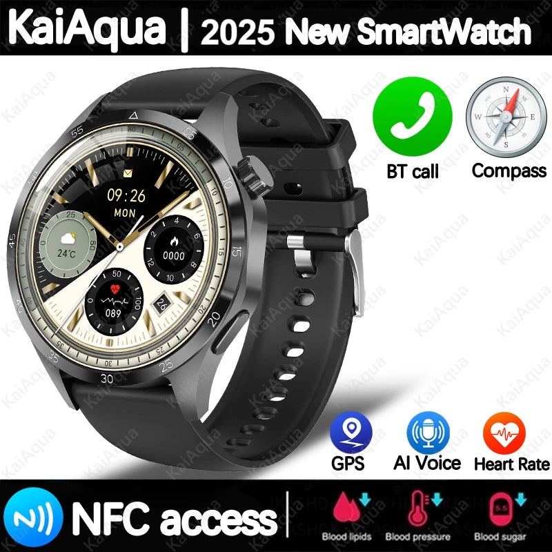 2026 New Watch Bluetooth Call Smart Watch Men GPS Outdoor Sports Fitness Heart Rate AI Voice Assistant Smartwatches Android IOS
