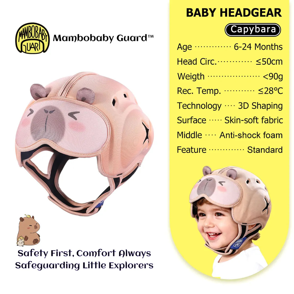 Mambobaby Guard Dropshipping 1 Safe Anti-Shock Baby Helmet Toddler Head Protector Infant Headgear Learn Crawl Walk for Bump Fall