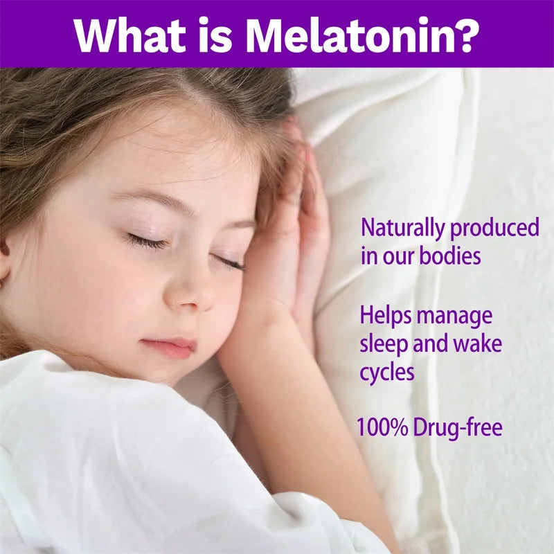 Melatonin Gummies 1mg - Children's Sleep Aids Support Healthy Sleep, Relieve Insomnia, and Help Children Fall Asleep Faster