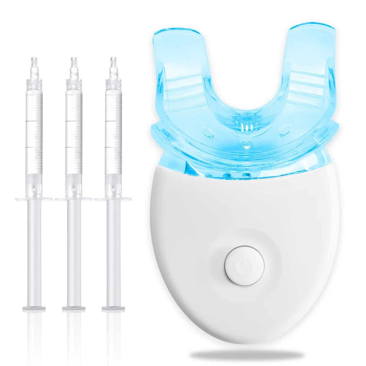 Teeth Whitening Kit - 5X LED Light Tooth Whitener With 3 Gel  , Tray Case For Teeth Sensitive Helps Remove Smoking/Coffee Stain