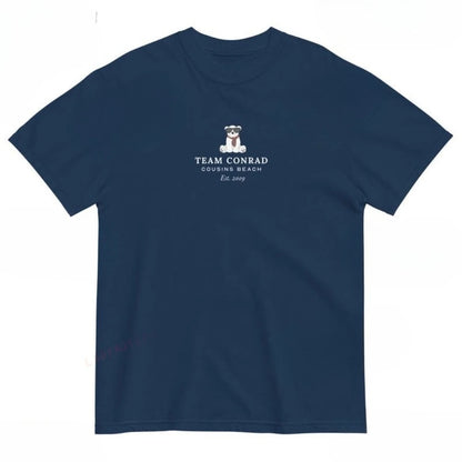 Team Conrad Junior Mint Bear Cousins Beach Est. 2009 Graphic T Shirts The Summer I Turned Pretty 3 Movie Woman Man Cotton Shirt